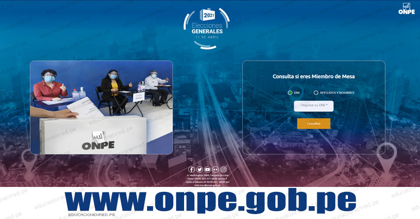 ONPE: ¿Eres Miembro de Mesa? Conoce la lista sujeto a TACHAS para las Elecciones Generales 2021 del 11 Abril - www.onpe.gob.pe