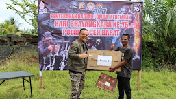 Semarakkan Hari Bhayangkara ke-76,  Polres Aceh Barat Gelar Lomba Menembak Bersama Awak Media 