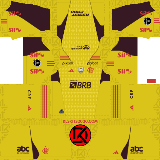 CR Flamengo DLS Kits 2023-2024 Adidas In Copa Libertadores - Dream League Soccer (Goalkeeper Third)