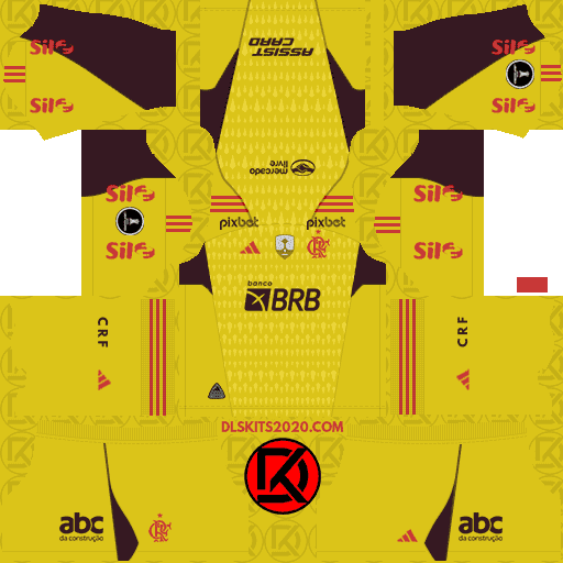CR Flamengo DLS Kits 2023-2024 Adidas In Copa Libertadores - Dream League Soccer (Goalkeeper Third)