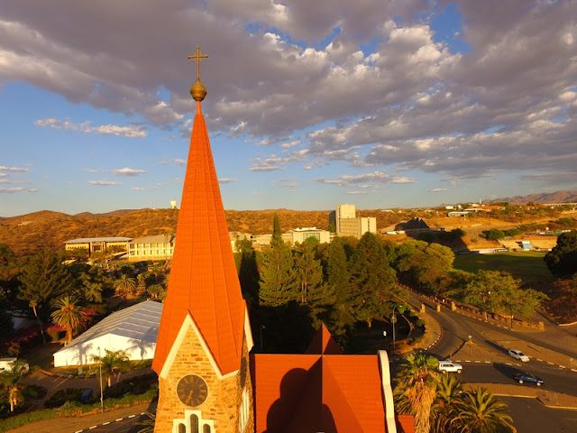 Namibia: Windhoek Christuskirche aerial photo gallery