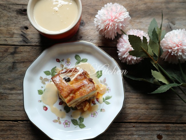 Puding Roti Mentega Dengan Gula Hangus Yang Sedap - Azie 