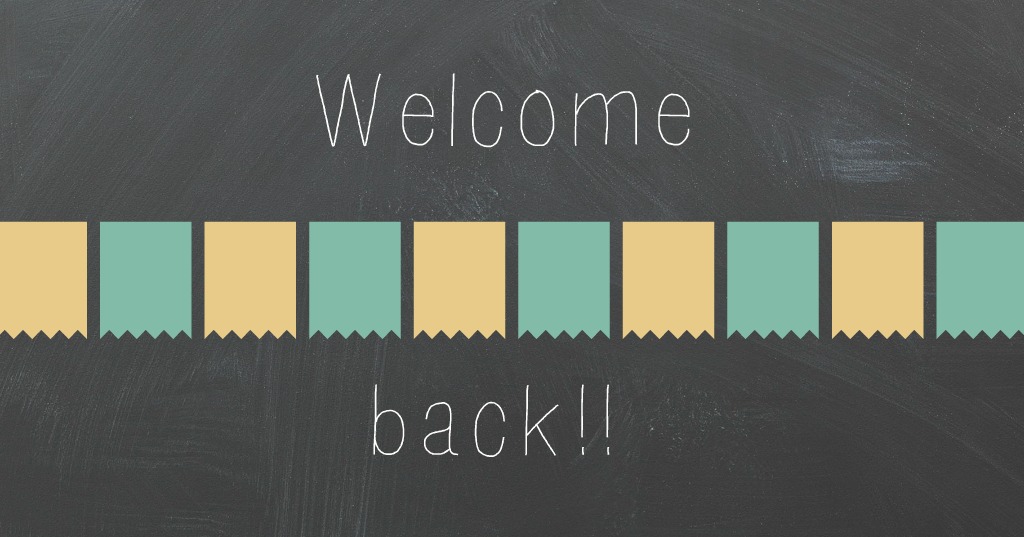 Welcome back!! ~ 