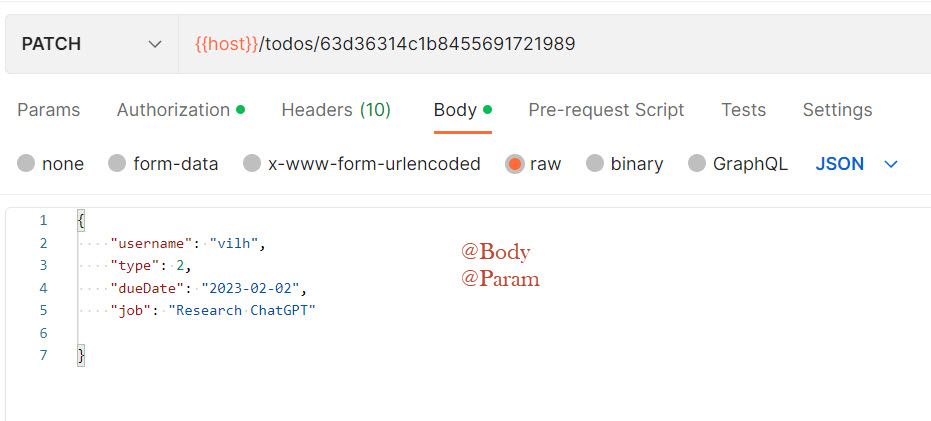 [Project Day 5] Full Tutorial Todo web app with NextJS Zustand Axios TailwindCSS React NestJS Mongoose JWT - How to use @Body, @Param, @Query - postman