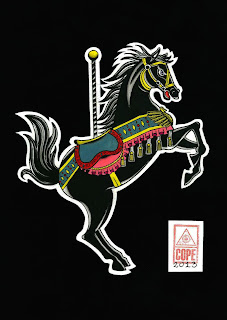 art, illustration, painting, flashpaint, tattoo, oldschooltattoo, traditionaltattoo, horsetattoo, carouselhorse, cope