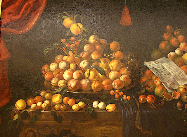 Bartolomeo Bimbi (1648-1730) Pesche e albicocche, 1700 Collection privée