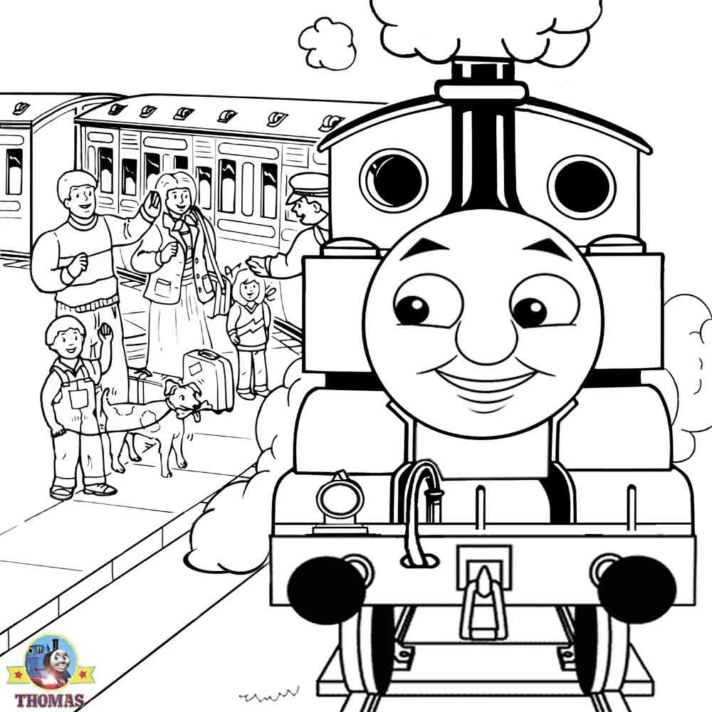 The train engine Thomas tank coloring pictures printable Train Thomas