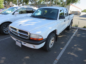 Accident damage on Dodge Dakota after collision repairs at Almost Everything Auto Body.