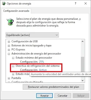 directiva de configuración