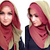 100 % Tutorial Hijab Segi Empat Kombinasi Dua Warna Simple