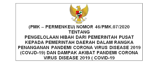   Juknis Pengelolaan Hibah Dari Pemerintah Pusat Kepada Pemerintah Daerah Dalam Rangka Penanganan Pandemi Corona Virus Disease 2019 (Covjd-19 