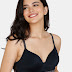 Zivame Shine & Shimmer Padded Wired 3/4th Coverage T-Shirt Bra - Anthracite