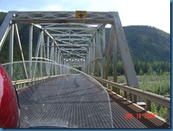 Metal grated bridge on the Alaska Highway