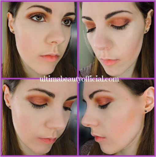 Collage of four photos of Ultima Beauty wearing Too Faced Better Than Chocolate eyeshadows