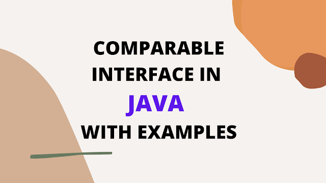 What is comparable interface in java?