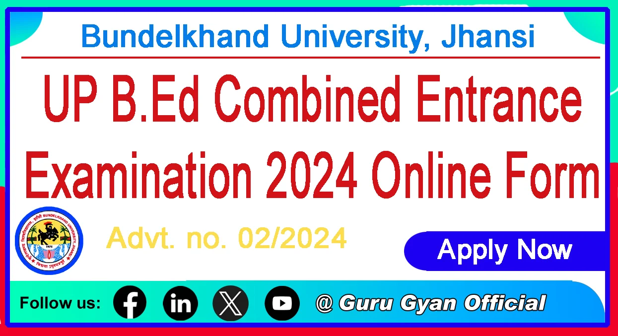 Uttar Pradesh B.Ed Admissions Online Form 2024-2026