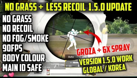 Updated File No Recoil No Grass ForPUBG GLOBAL 1.5