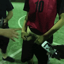 Il calciatore eccitato...