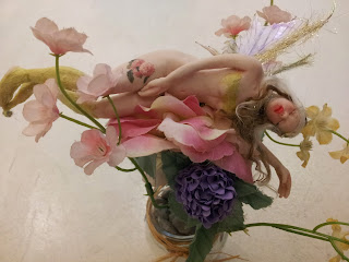  Ooak fairy: sleeping beauty. Ooak la bella addormentata nel bosco. Handmade in prosculpt light. 