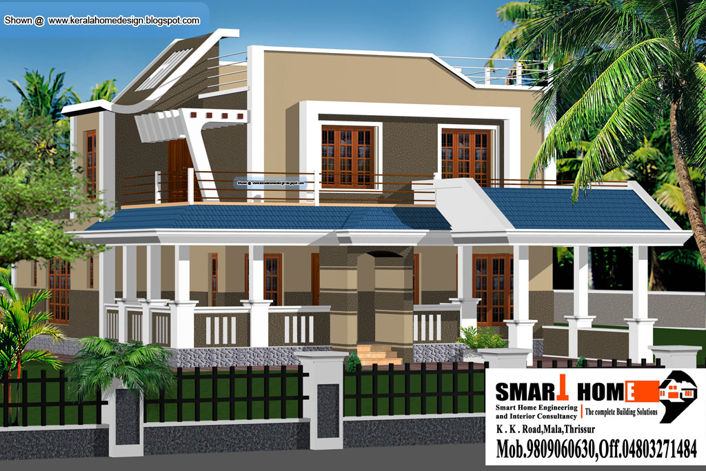 Kerala Home plan and elevation - 2010 Sq. Ft.