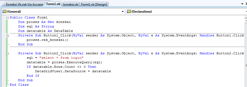 Membuat Koneksi VB.net Dengan MS access 2010  Konsultasi 