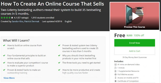 [100% Off] How To Create An Online Course That Sells| Worth 200$