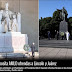 AMLO visita las estatuas de Lincoln y Juárez en Washington
