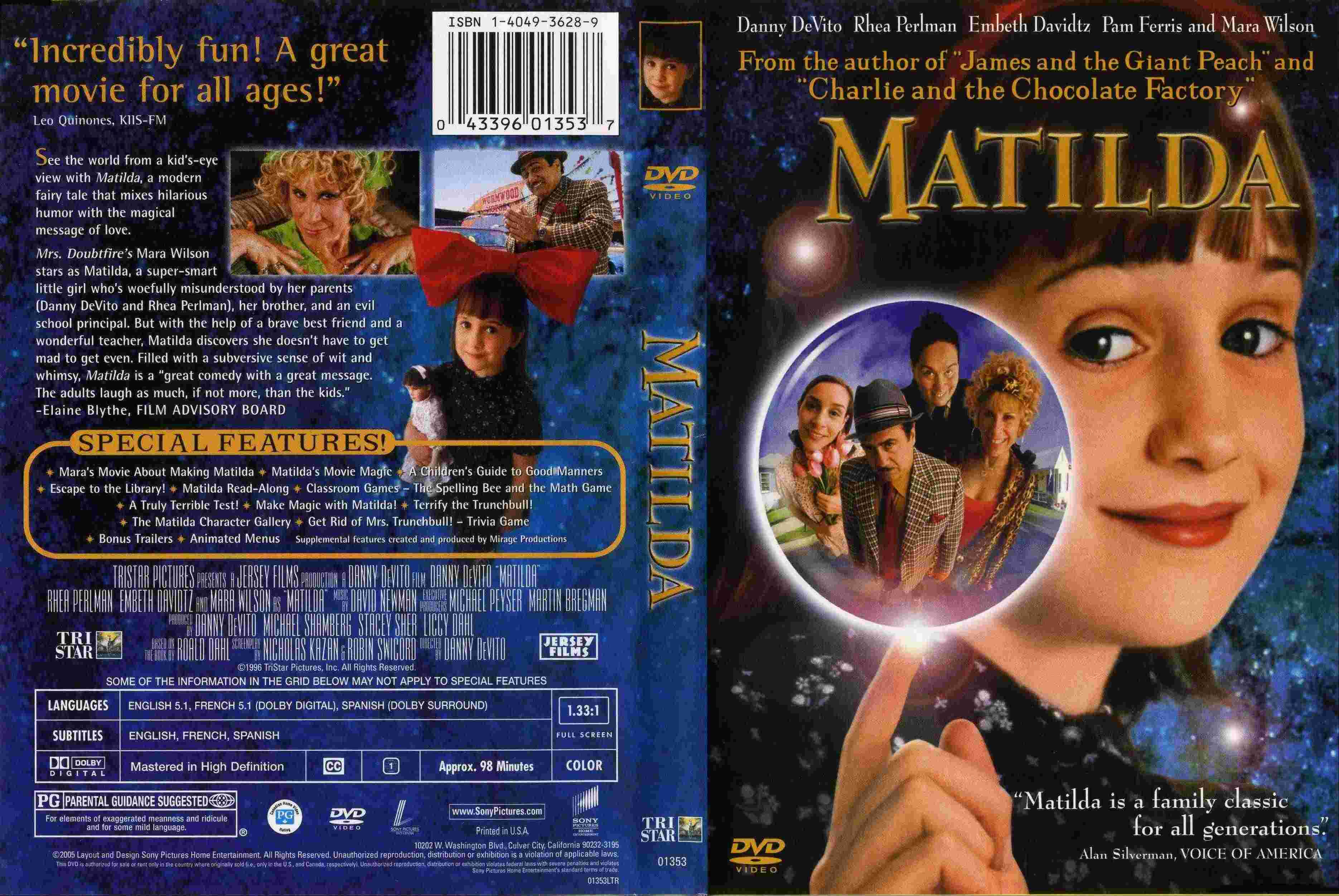 Matilda read. Matilda DVD.