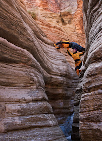 Koreen Padjen and Jake Rehn playing in Matkatamibia Canyon, Grand Canyon Colorado, Chris Baer