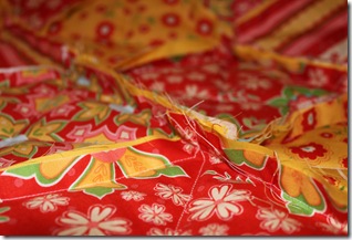 Rag Quilt Yellow and Red 015 Rag Quilt Yellow and Red 015