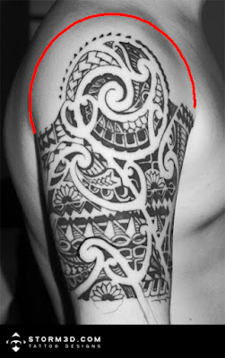 custom maori mixed tattoo design with flowers tribal