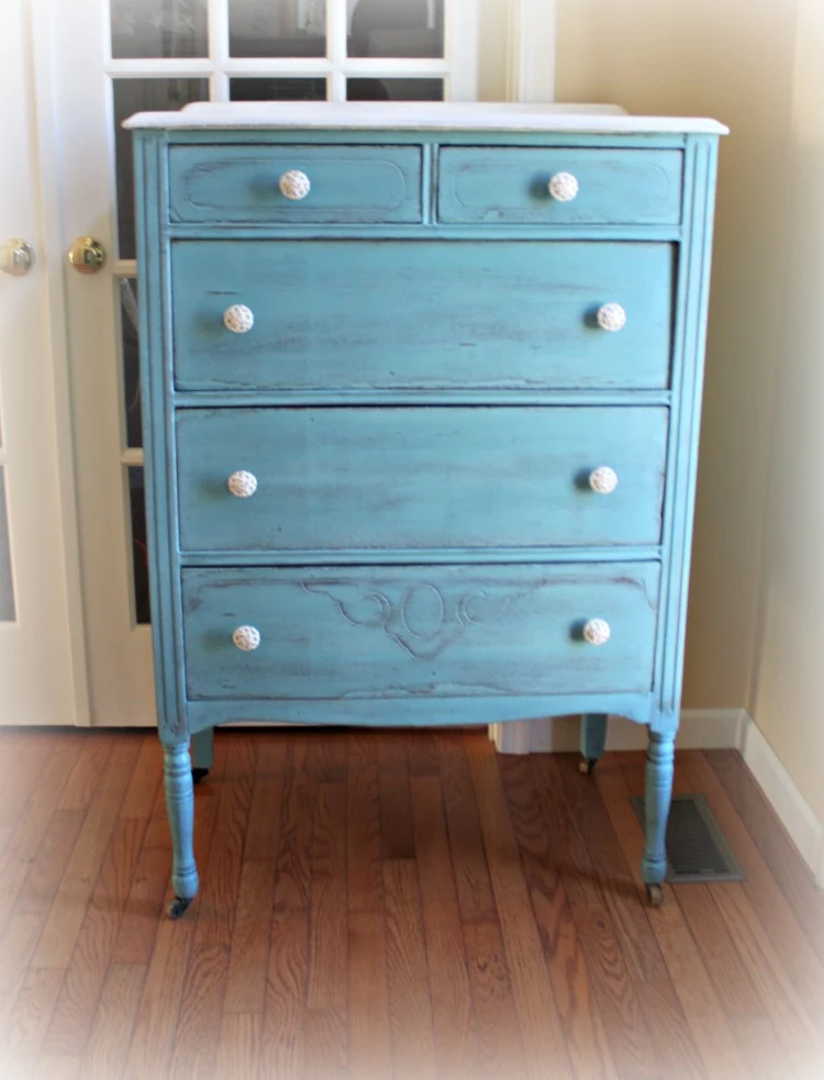 1920s dresser painted in Provence blue and Old White.