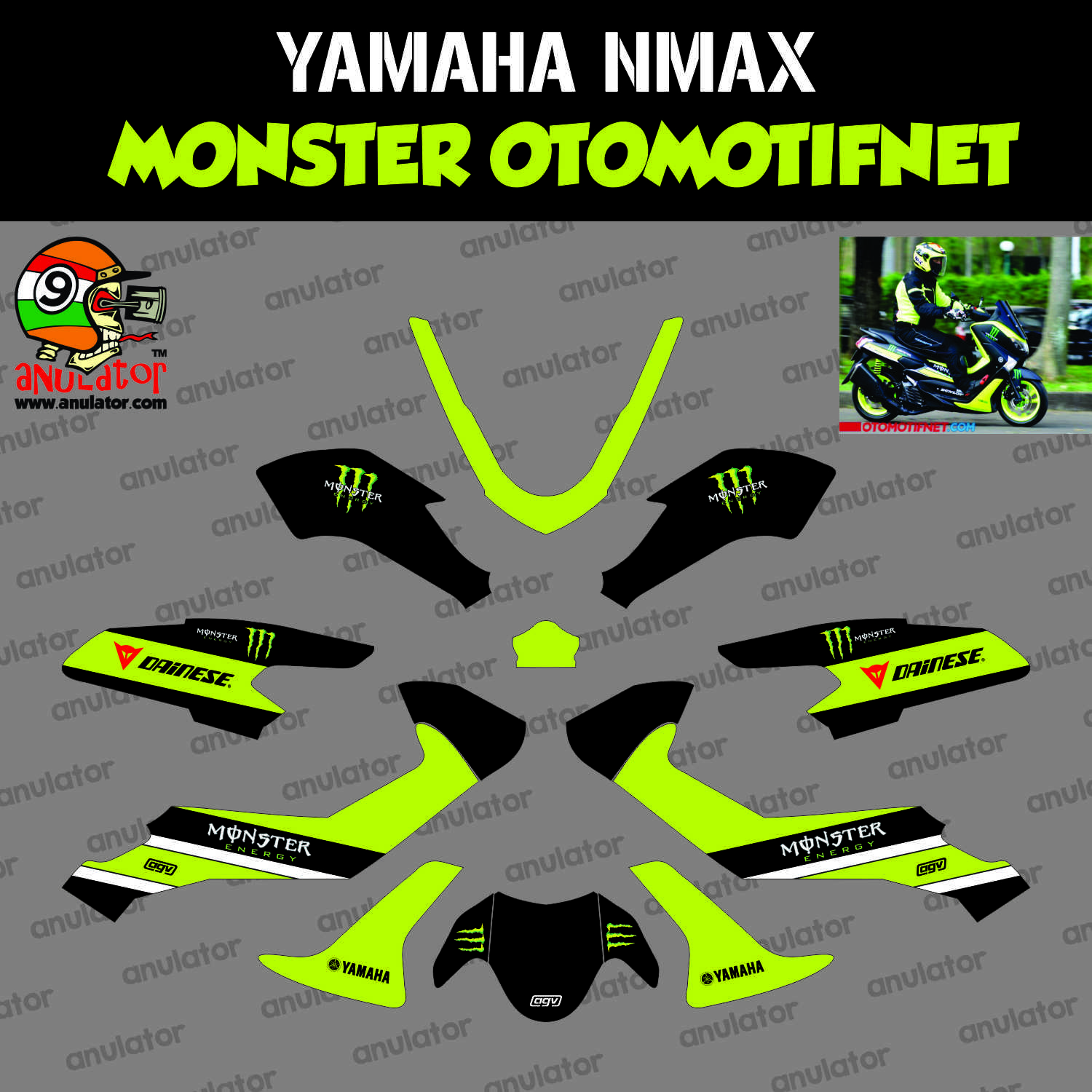 Sticker striping motor stiker Yamaha NMAX Monster 