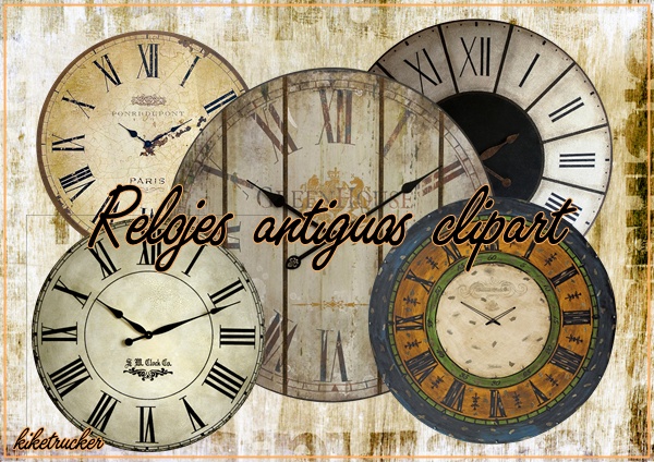 Relojes antiguos - Clipart [PNG]