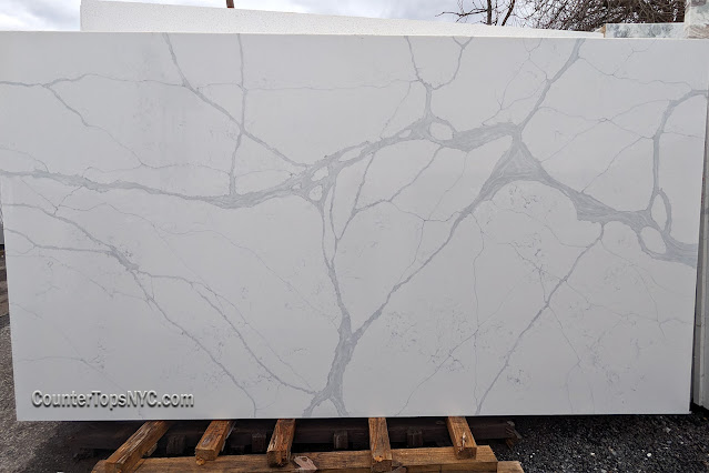 White Quartz Kitchen Countertops Slab 7 NYC