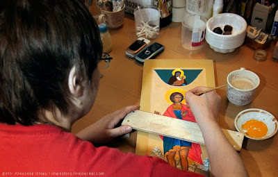 Making of religious icon painting Seen On www.coolpicturegallery.net