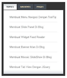 Cara Mudah Pasang Tab View Di Blog