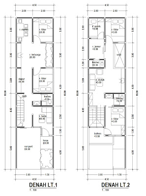  Desain  Rumah  Tinggal Lantai Atas Lahanmeter Persegi 