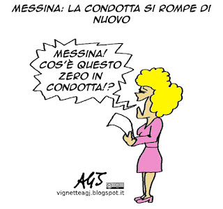 Messina, condotta, acqua potabile, vignetta satira