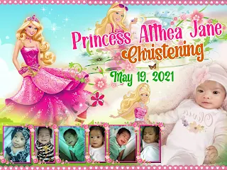 Download Barbie Tarpaulin Layout for Christening