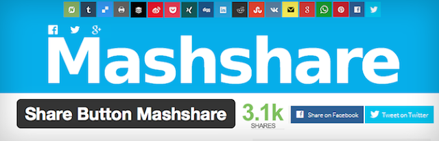 Mashshare Share Buttons Social Media Plugins for Wordpress Sites 2016