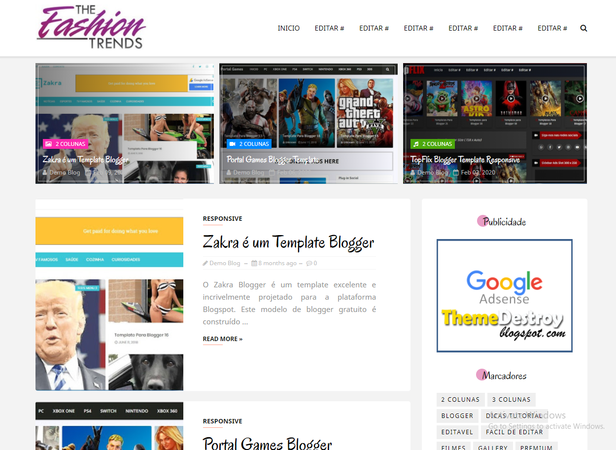 Beautiful Fashion Responsive Blogger Template 2020