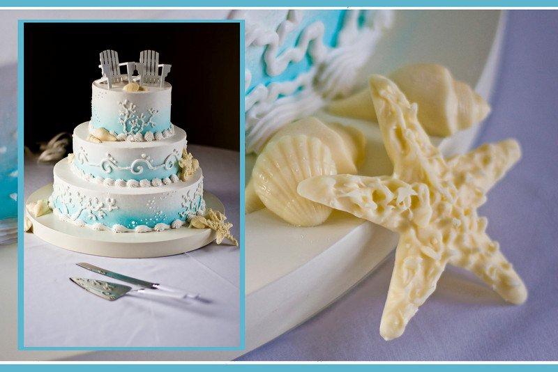 Beach Theme Wedding Cake