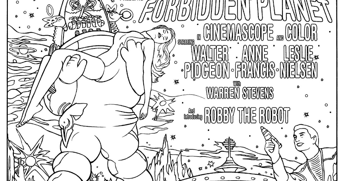 Download Mostly Paper Dolls Too!: FORBIDDEN PLANET Coloring Page