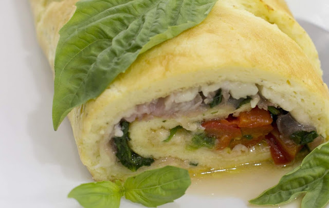 How to Make Egg Roulade with Spinach