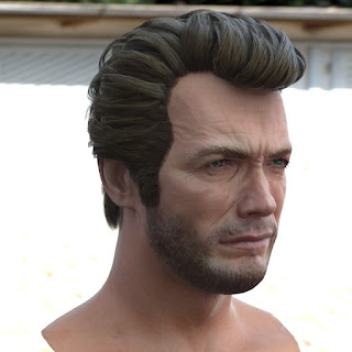 3d model Clint Eastwood head v2