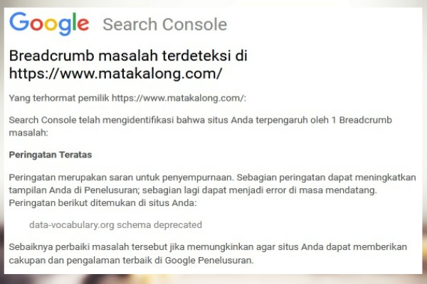 Cara Mengatasi Masalah Breadcrumb Search Console Terbaru