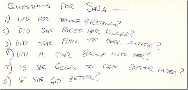 sara questions