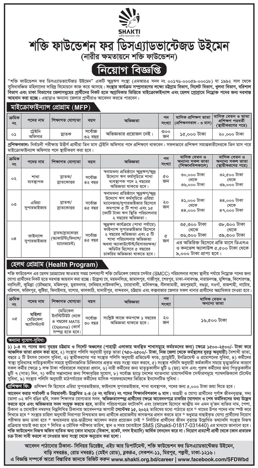 Shakti Foundation Job Circular 2022