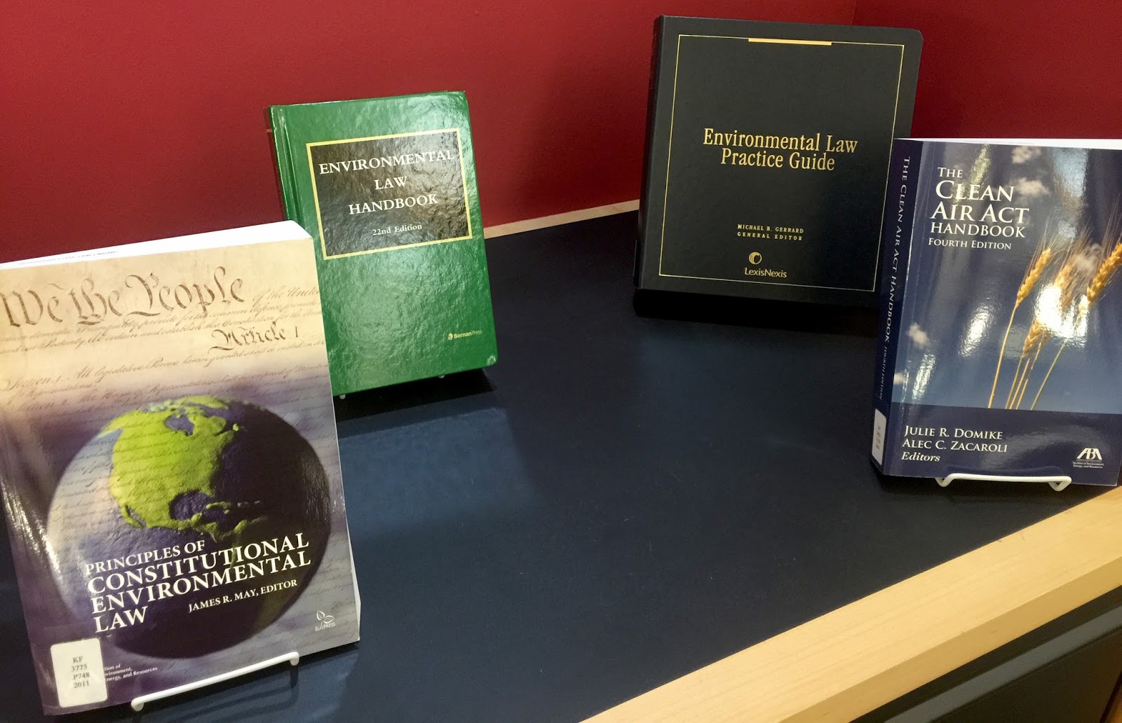 Library Highlights Environmental Law Books On Display